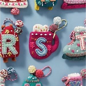 Anthropologie “S” Ornament